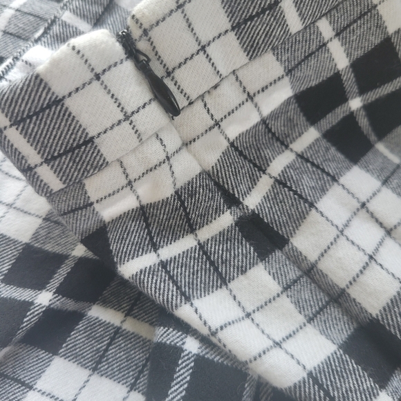 JOE BOXER Black & White Plaid Pleated Mini Schoolgirl Clueless Preppy Skirt 1X - Picture 5 of 8